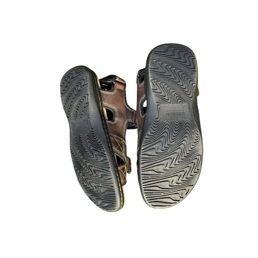 Dockers Men’s Newpage Briar Sandals Brown Size 10M With Box